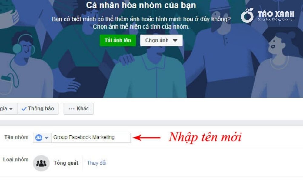Bước 3 đổi tên nhóm Facebook nhanh chóng