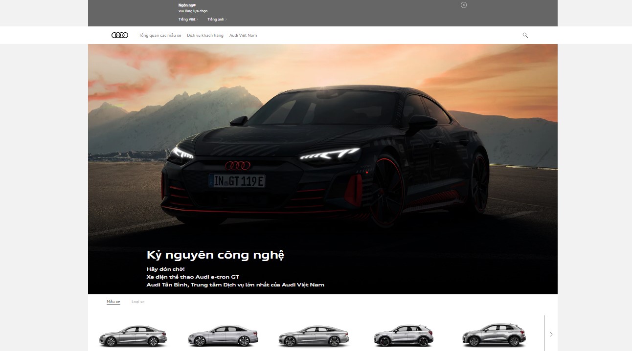 thiết kế website ô tô